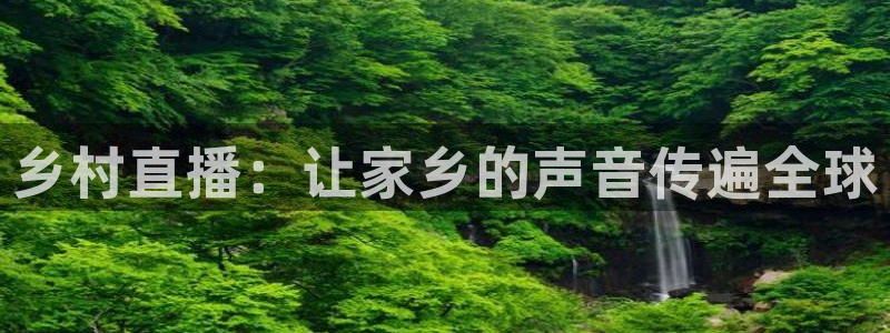 飞速体育高清直播：乡村直播：让家乡的声音传遍全球